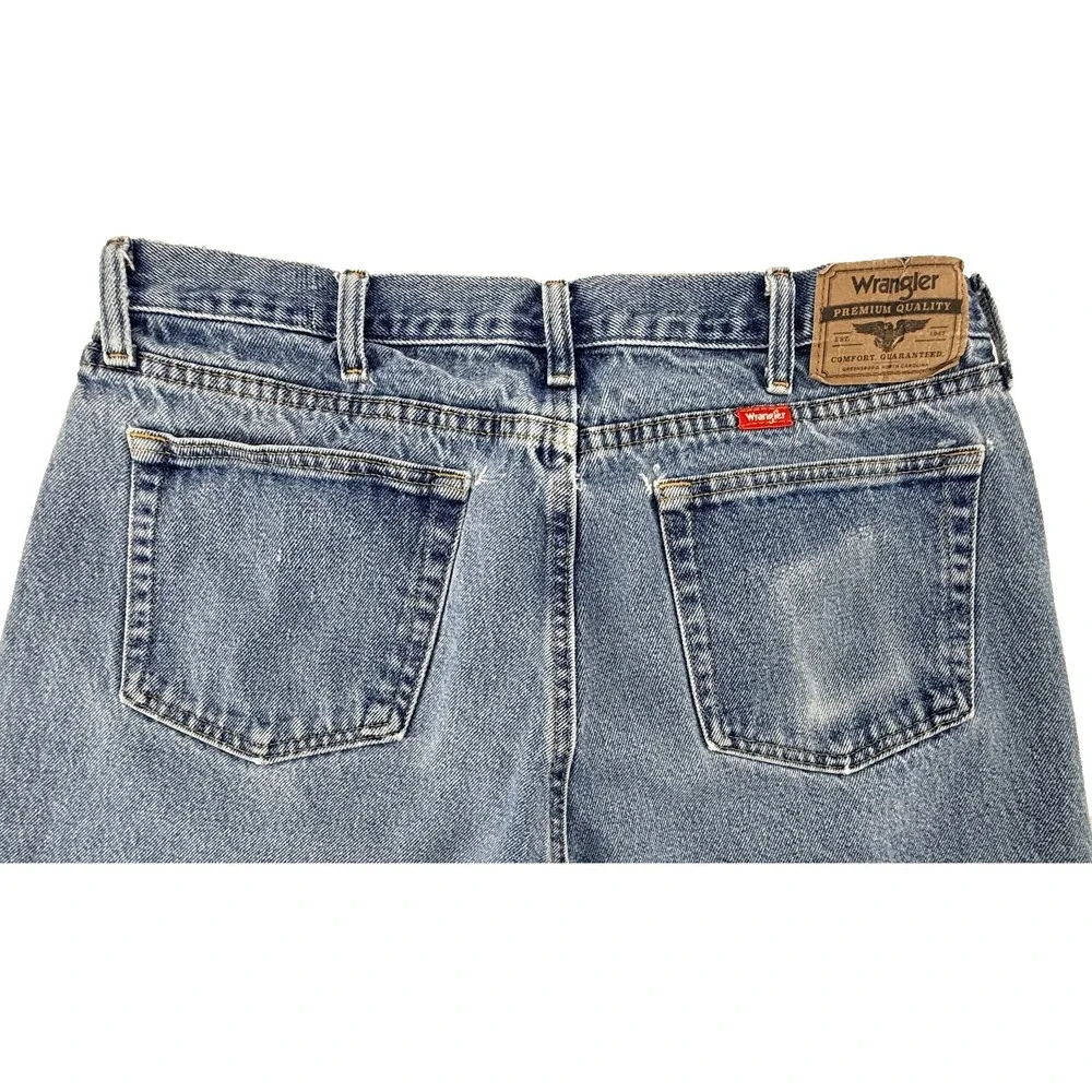 Wrangler Relaxed Fit Jeans Mens‎ 36x32 Light Wash Workwear Denim